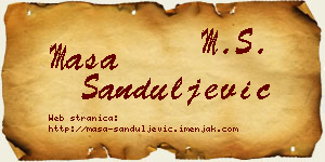 Maša Sanduljević vizit kartica
